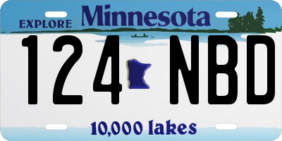 MN license plate 124NBD