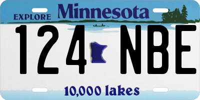 MN license plate 124NBE