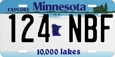 MN license plate 124NBF