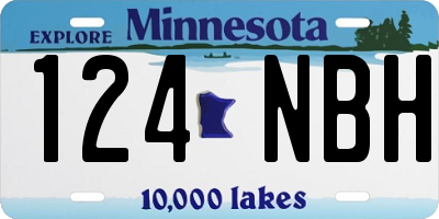 MN license plate 124NBH
