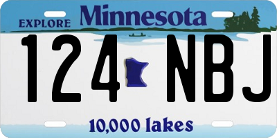 MN license plate 124NBJ