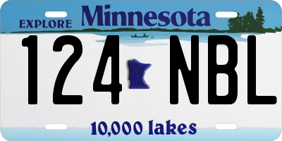 MN license plate 124NBL