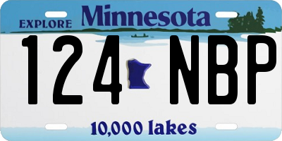 MN license plate 124NBP