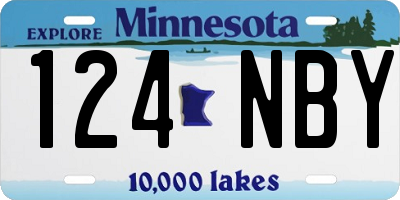 MN license plate 124NBY