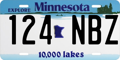 MN license plate 124NBZ