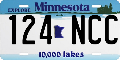 MN license plate 124NCC