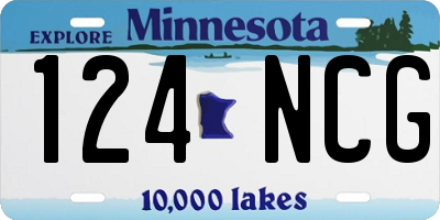 MN license plate 124NCG