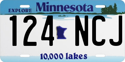 MN license plate 124NCJ
