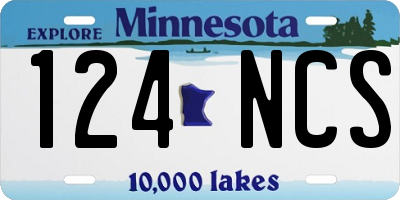 MN license plate 124NCS