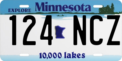 MN license plate 124NCZ