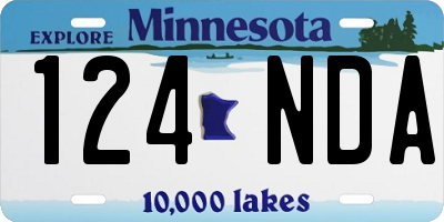MN license plate 124NDA