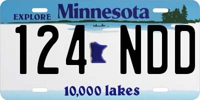 MN license plate 124NDD