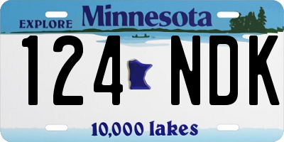 MN license plate 124NDK