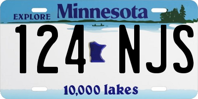MN license plate 124NJS