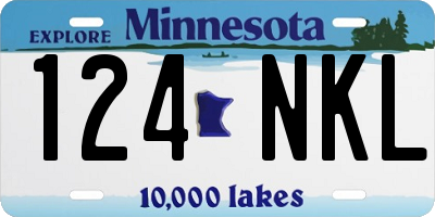 MN license plate 124NKL