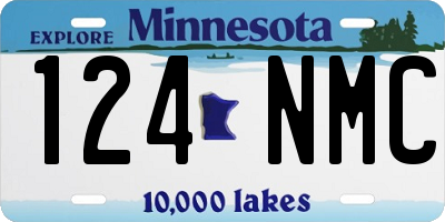 MN license plate 124NMC