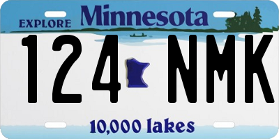 MN license plate 124NMK