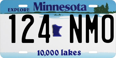 MN license plate 124NMO