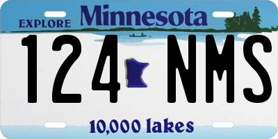 MN license plate 124NMS
