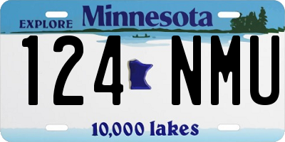 MN license plate 124NMU