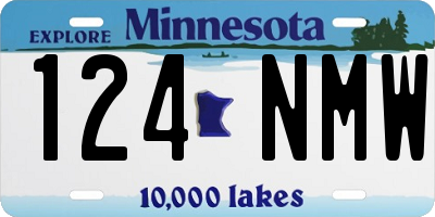 MN license plate 124NMW