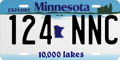 MN license plate 124NNC