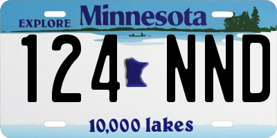 MN license plate 124NND