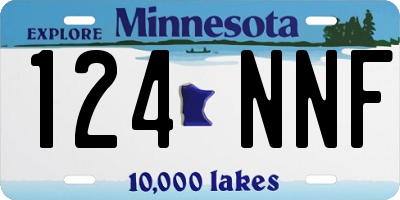 MN license plate 124NNF
