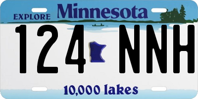 MN license plate 124NNH