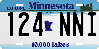 MN license plate 124NNI