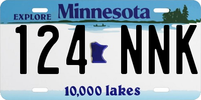 MN license plate 124NNK