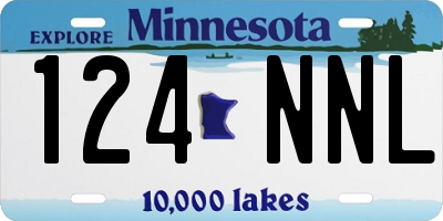 MN license plate 124NNL