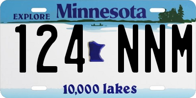 MN license plate 124NNM