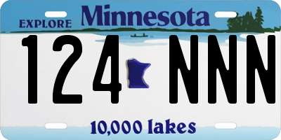 MN license plate 124NNN