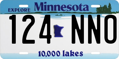 MN license plate 124NNO