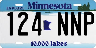 MN license plate 124NNP