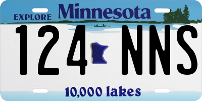 MN license plate 124NNS
