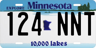 MN license plate 124NNT