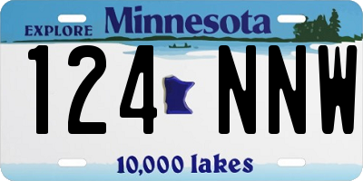 MN license plate 124NNW