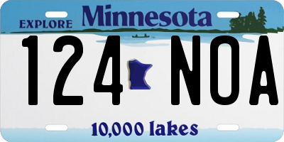 MN license plate 124NOA