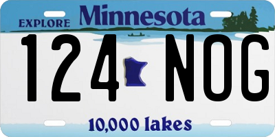 MN license plate 124NOG