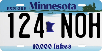 MN license plate 124NOH