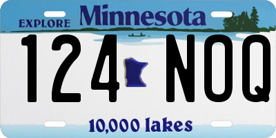 MN license plate 124NOQ
