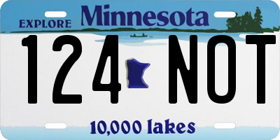 MN license plate 124NOT