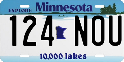 MN license plate 124NOU