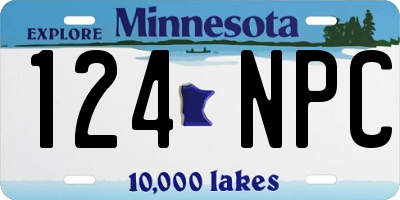 MN license plate 124NPC
