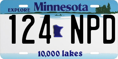 MN license plate 124NPD