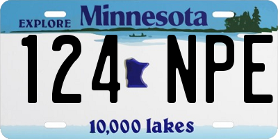 MN license plate 124NPE