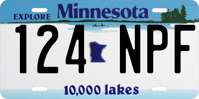 MN license plate 124NPF
