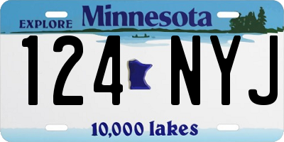 MN license plate 124NYJ